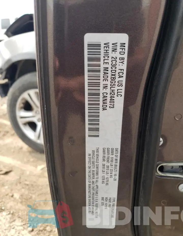 2C3CDXBG5LH244073 Photo# 12