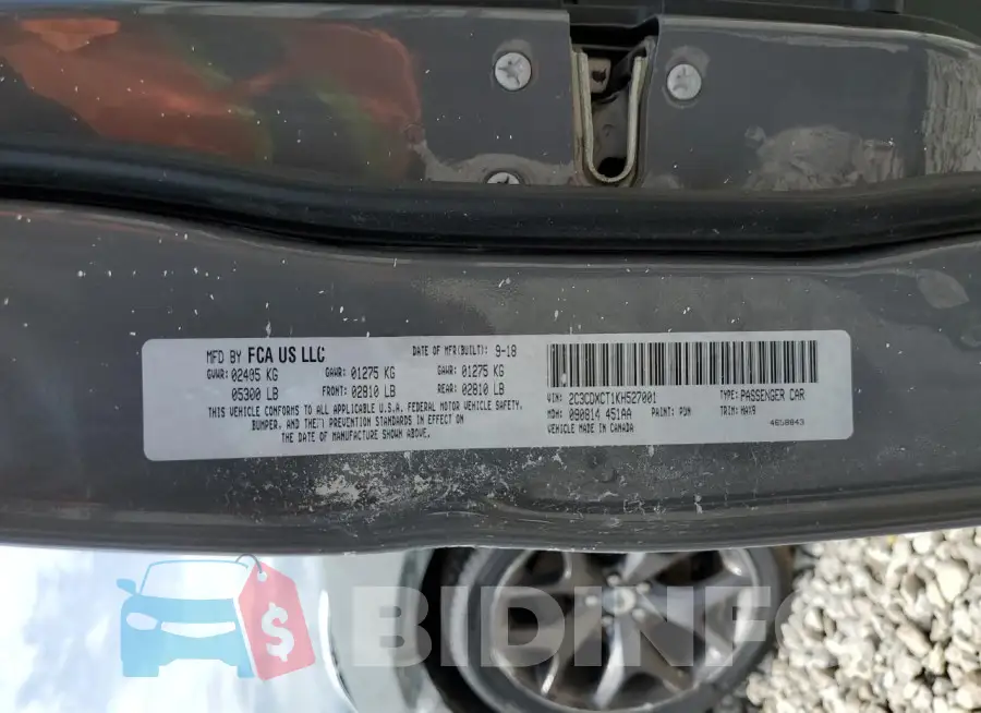 2C3CDXCT1KH527001 Photo# 12