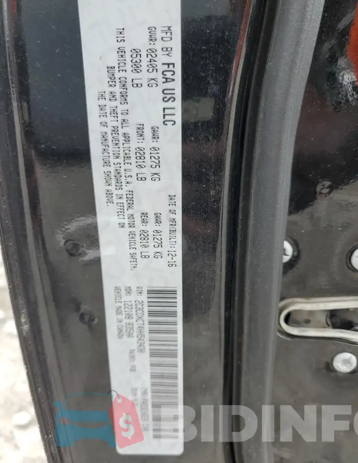 2C3CDXCT4HH543430 Photo# 12
