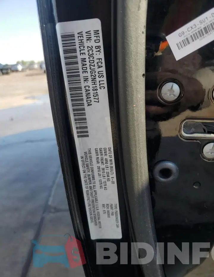 2C3CDZJG2NH181577 Photo# 12