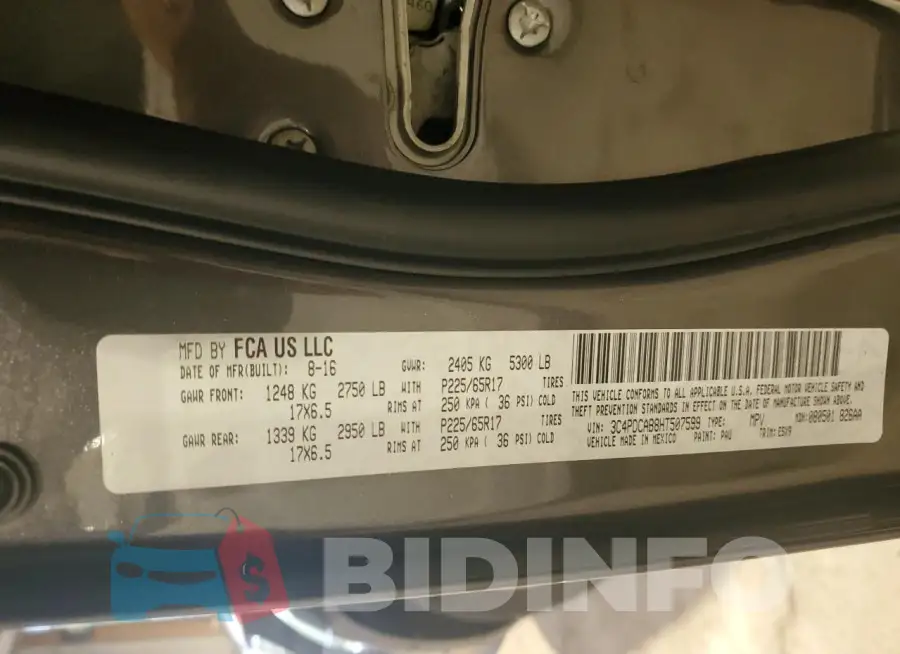 3C4PDCAB8HT507599 Photo# 13