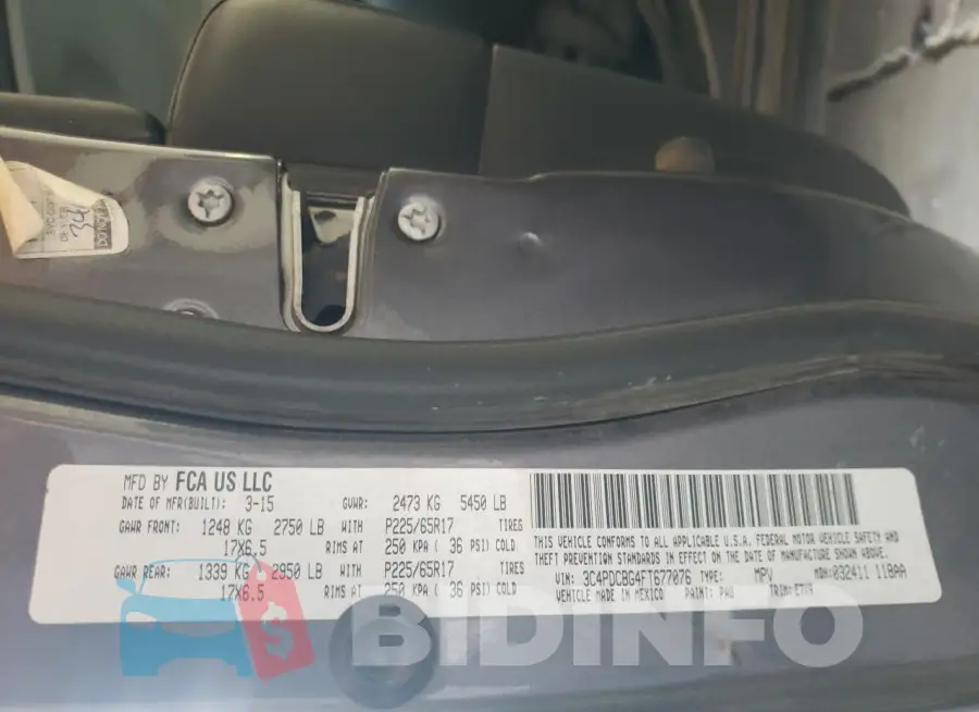 3C4PDCBG4FT677076 Photo# 13