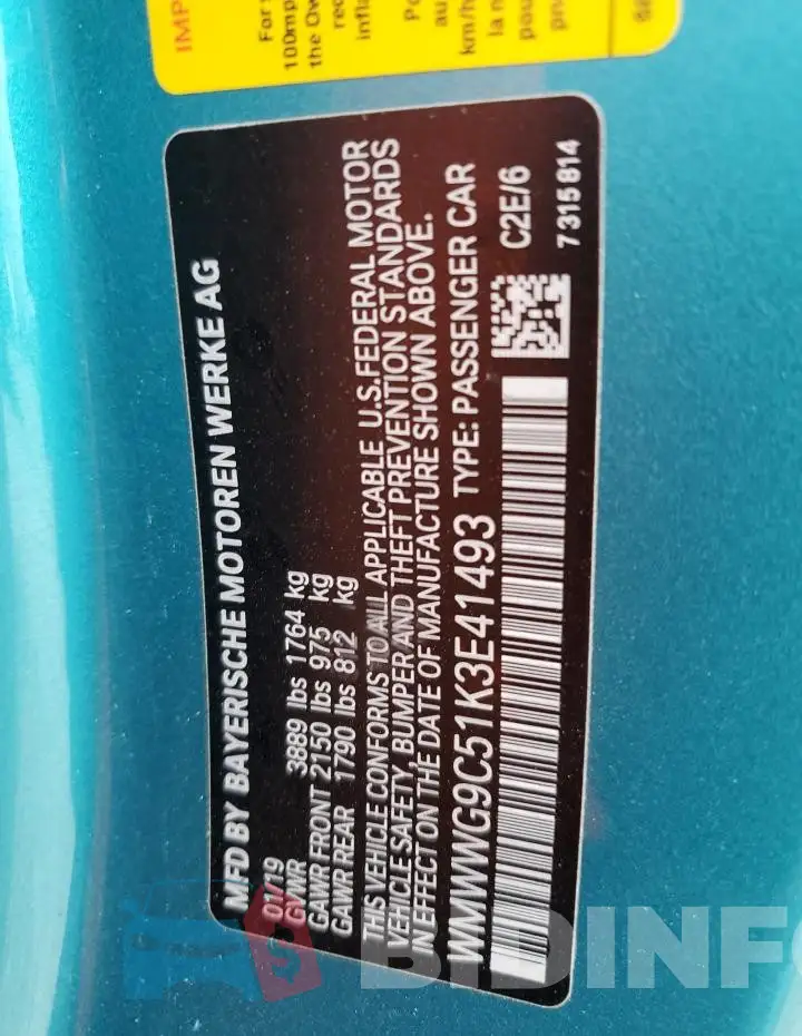 WMWWG9C51K3E41493 Photo# 13