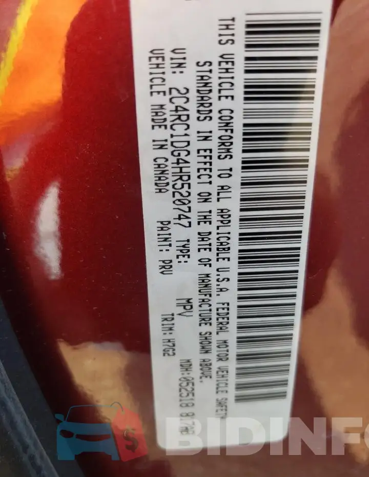 2C4RC1DG4HR520747 Photo# 13