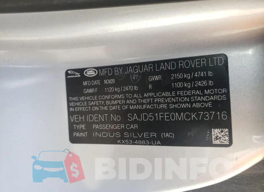 SAJD51FE0MCK73716 Photo# 13