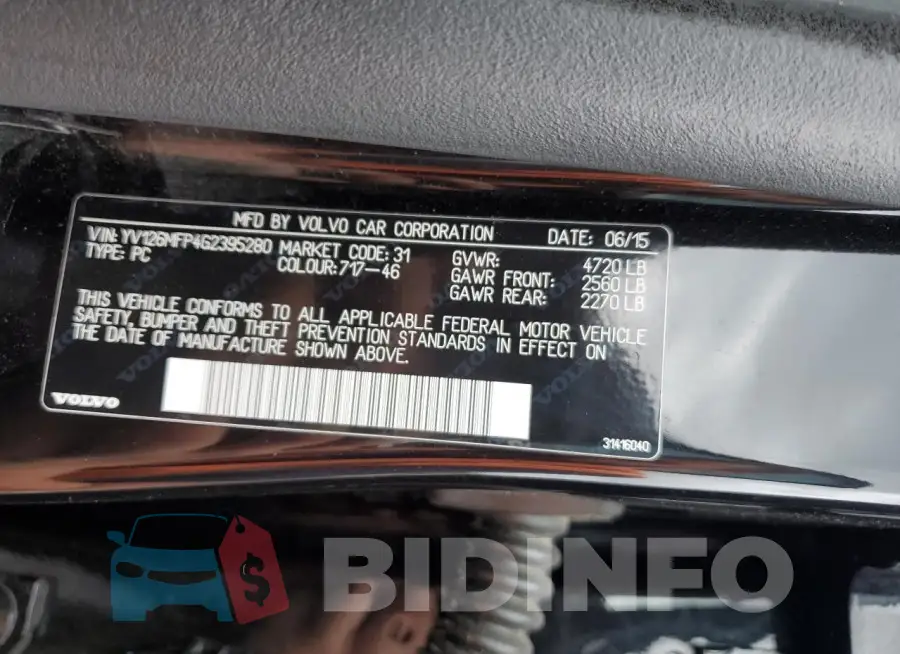 YV126MFP4G2395280 Photo# 12