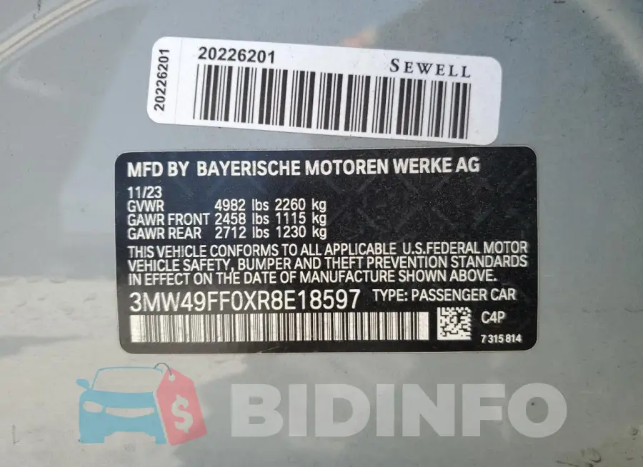3MW49FF0XR8E18597 Photo# 12