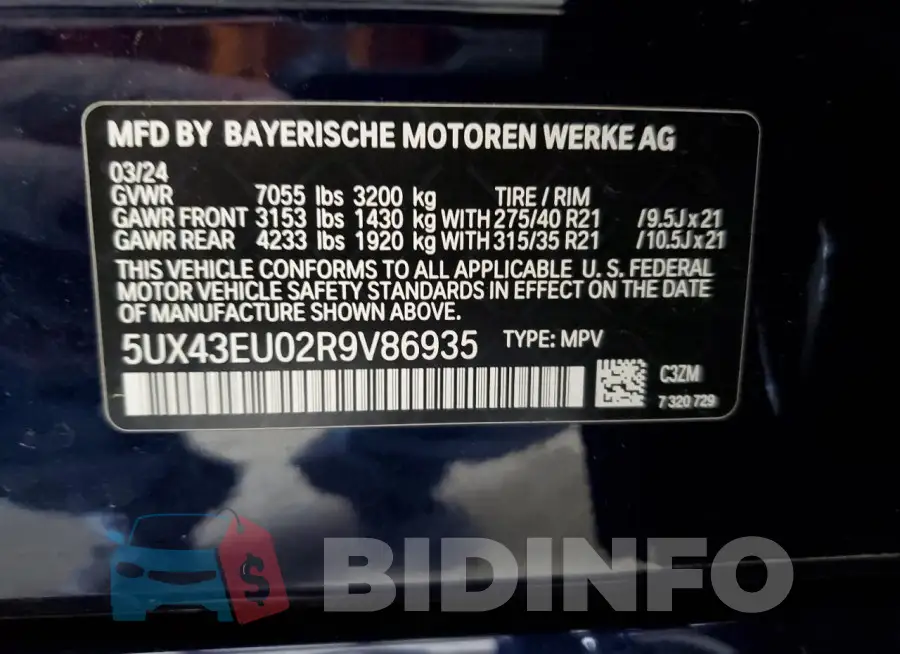 5UX43EU02R9V86935 Photo# 13