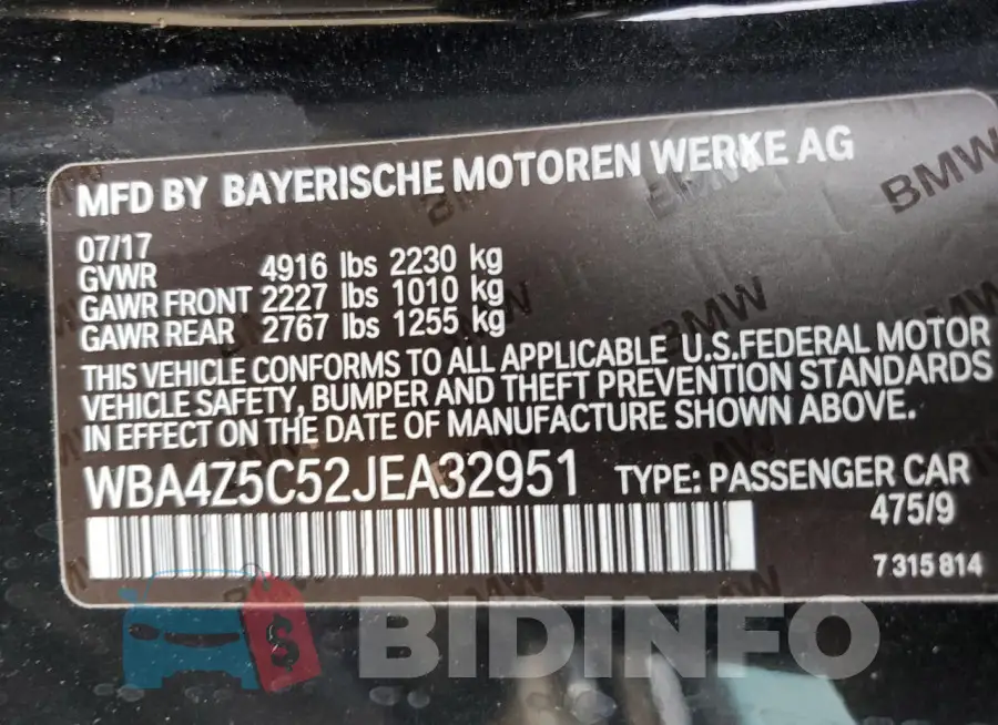 WBA4Z5C52JEA32951 Photo# 12