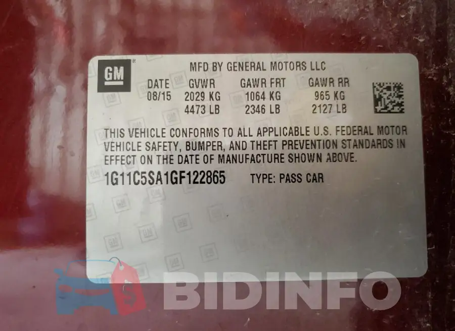 1G11C5SA1GF122865 Photo# 12