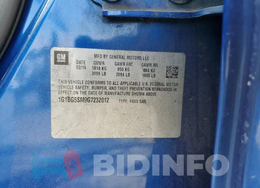 1G1BG5SM9G7232012 Photo# 12