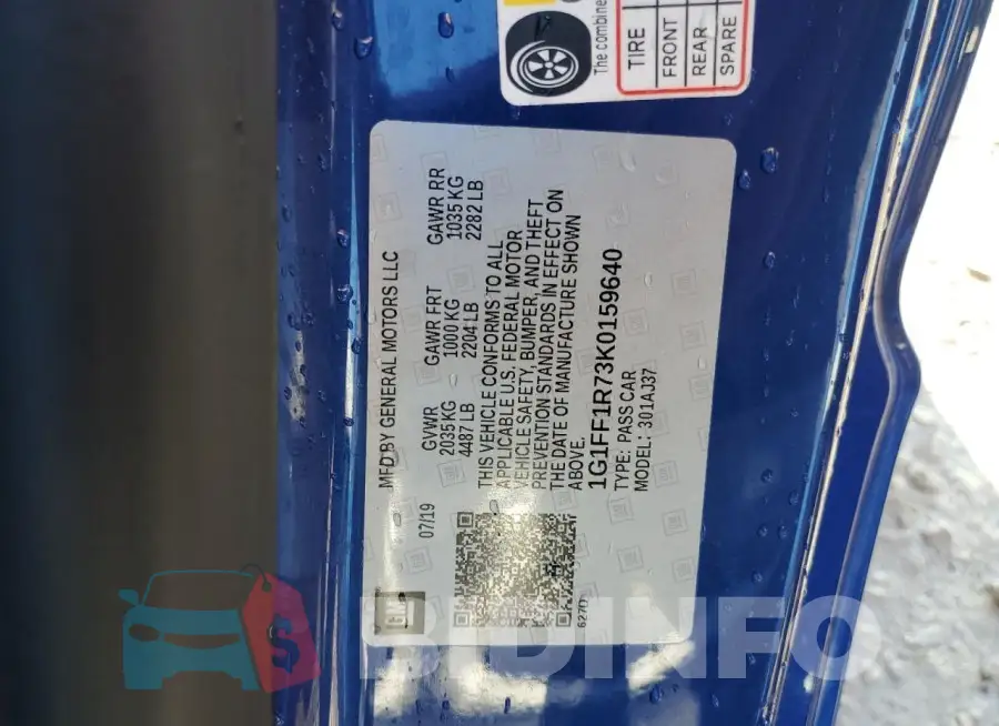 1G1FF1R73K0159640 Photo# 13