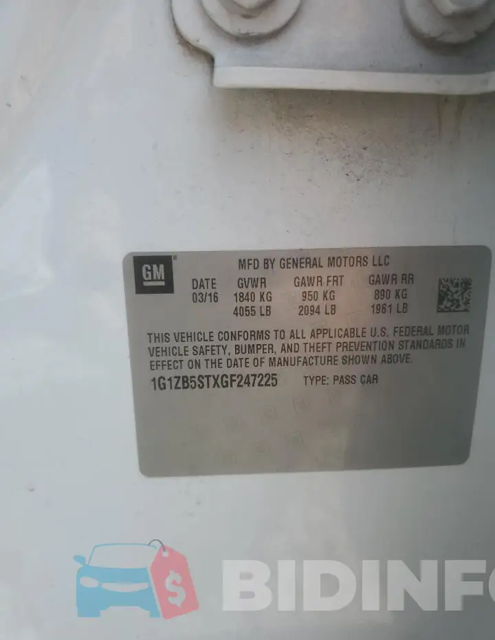 1G1ZB5STXGF247225 Photo# 12
