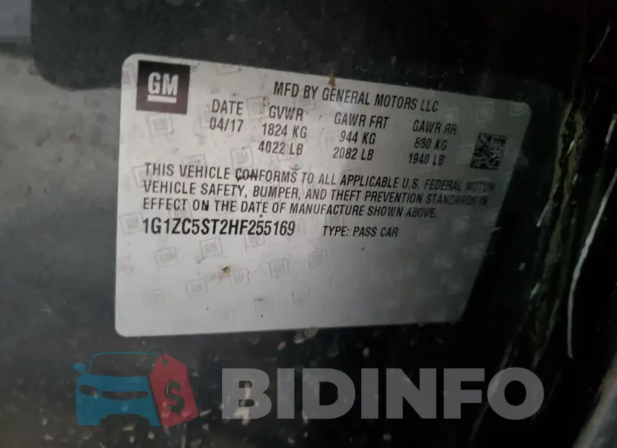 1G1ZC5ST2HF255169 Photo# 12