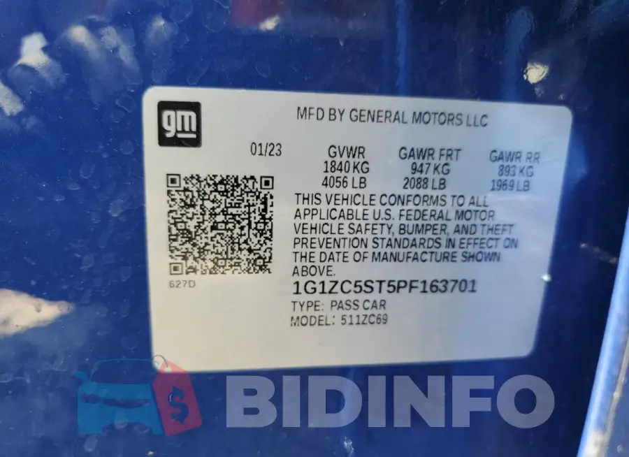 1G1ZC5ST5PF163701 Photo# 12