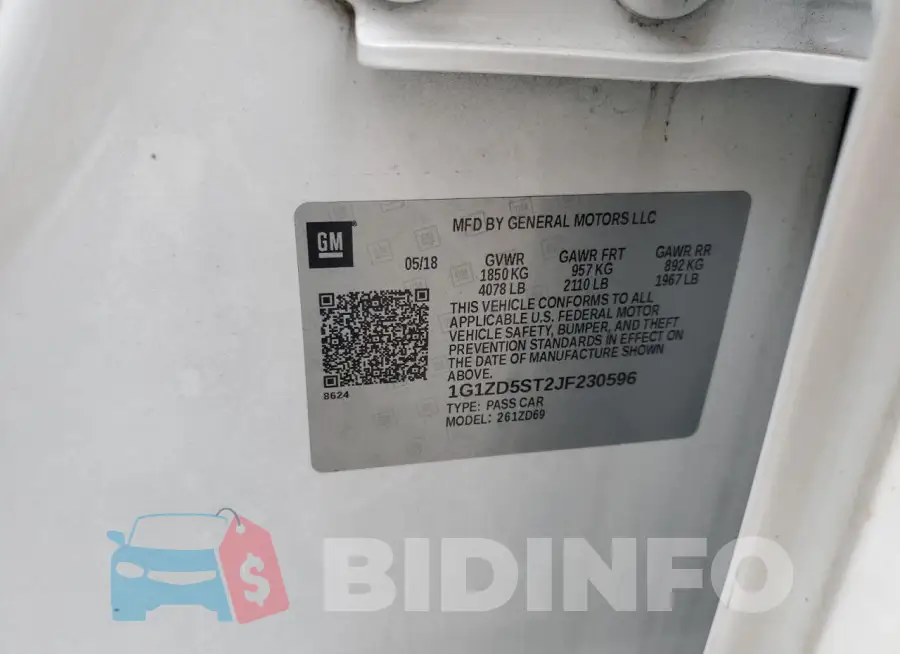 1G1ZD5ST2JF230596 Photo# 12