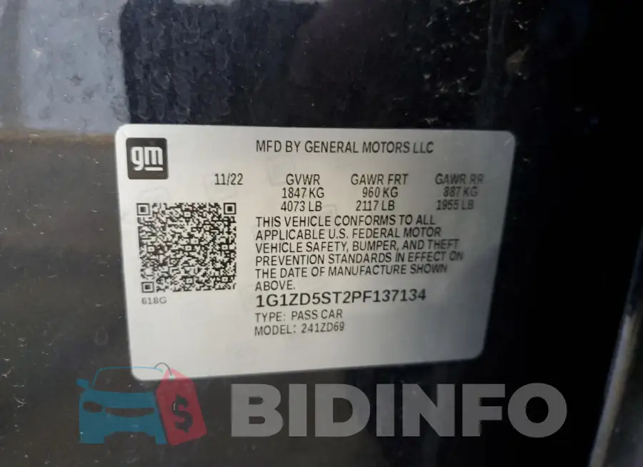 1G1ZD5ST2PF137134 Photo# 13
