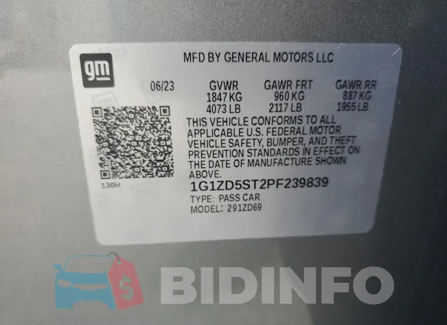 1G1ZD5ST2PF239839 Photo# 12