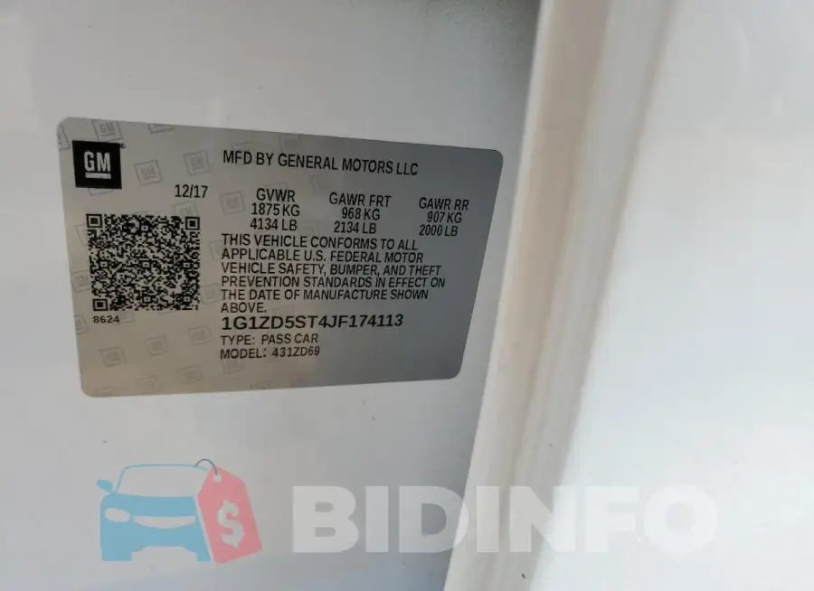1G1ZD5ST4JF174113 Photo# 12