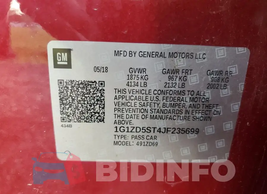 1G1ZD5ST4JF235699 Photo# 12