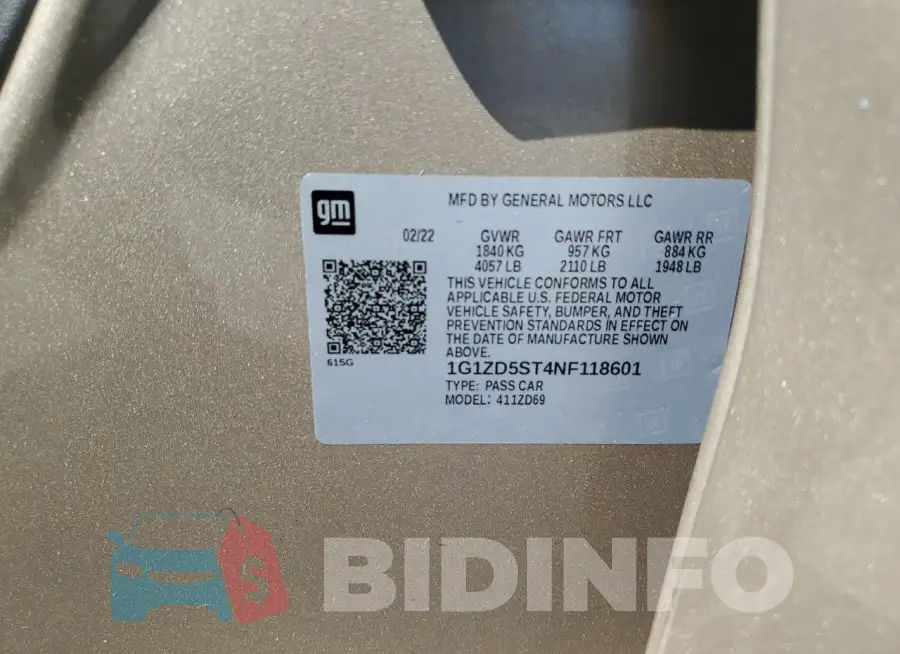 1G1ZD5ST4NF118601 Photo# 12