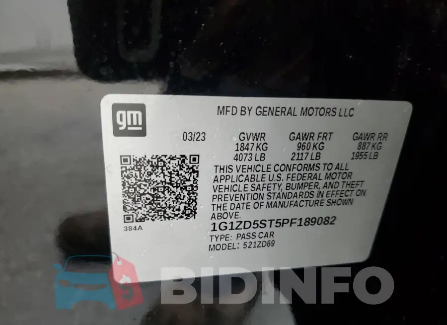 1G1ZD5ST5PF189082 Photo# 12