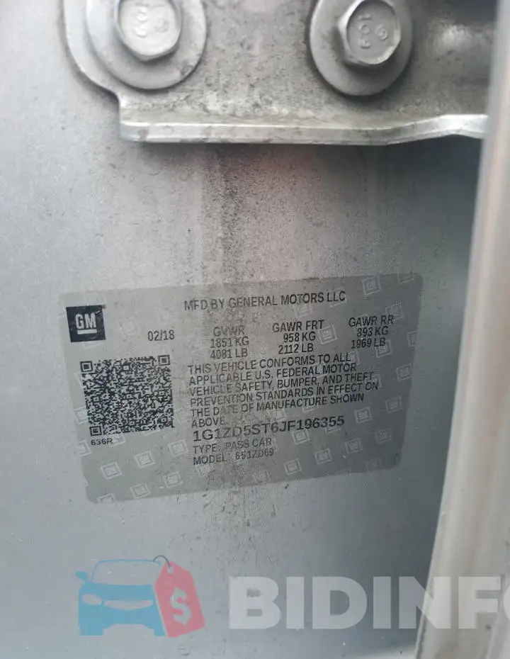 1G1ZD5ST6JF196355 Photo# 12