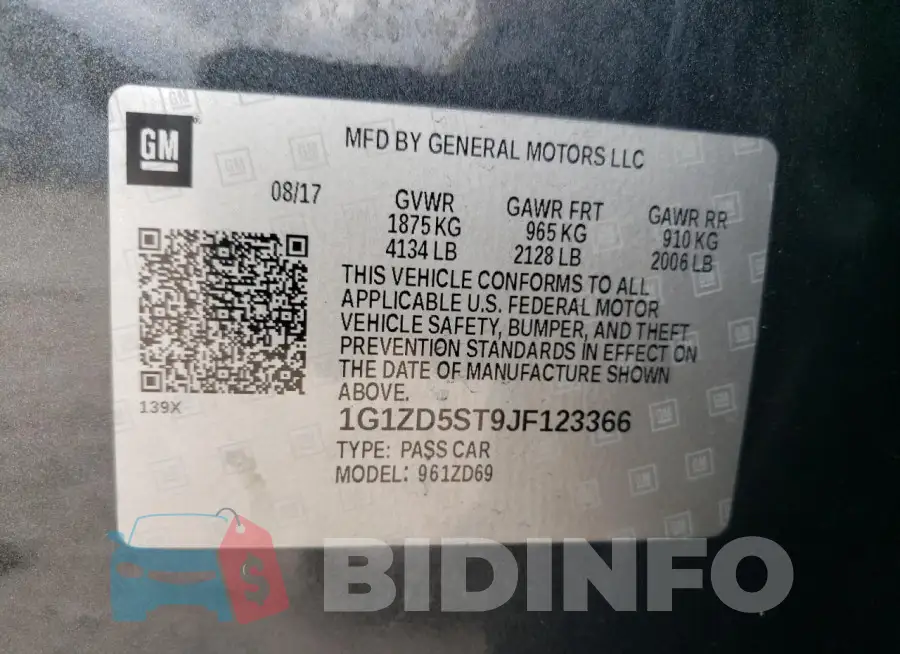 1G1ZD5ST9JF123366 Photo# 13