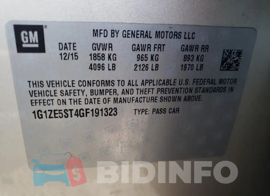 1G1ZE5ST4GF191323 Photo# 12