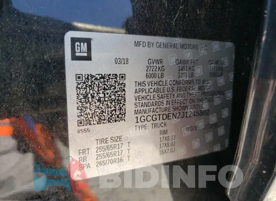 1GCGTDEN2J1245802 Photo# 12