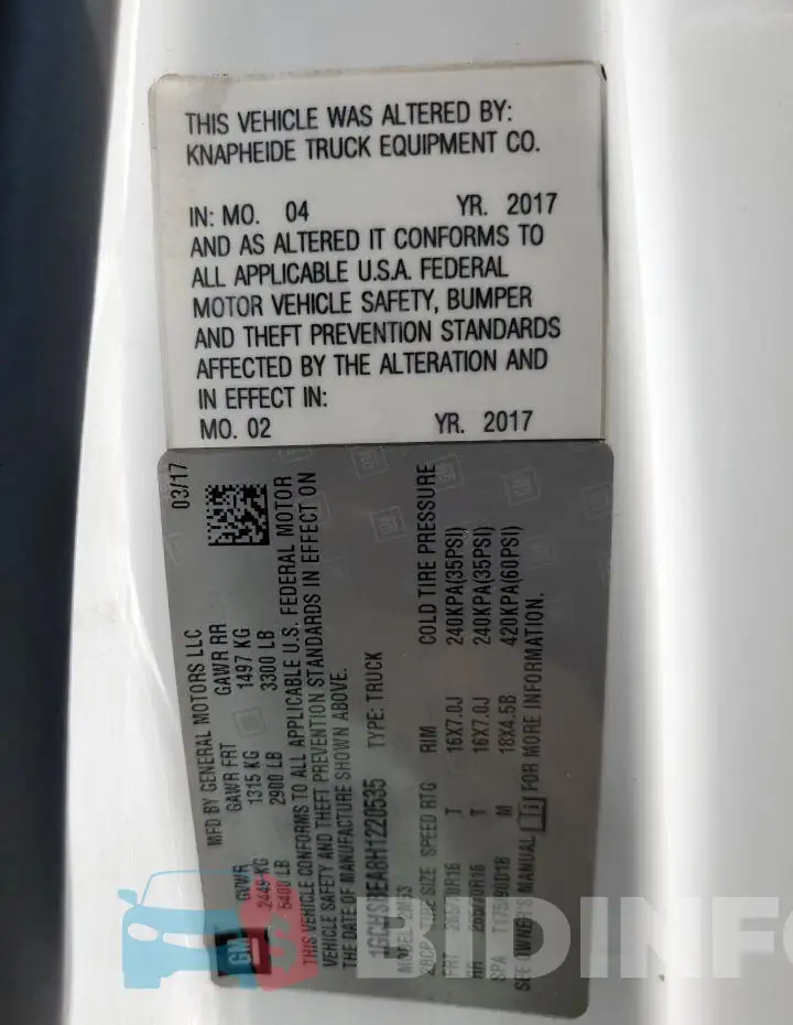 1GCHSBEA8H1220535 Photo# 12