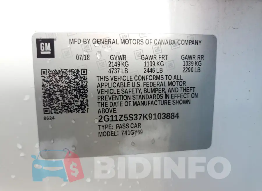 2G11Z5S37K9103884 Photo# 12