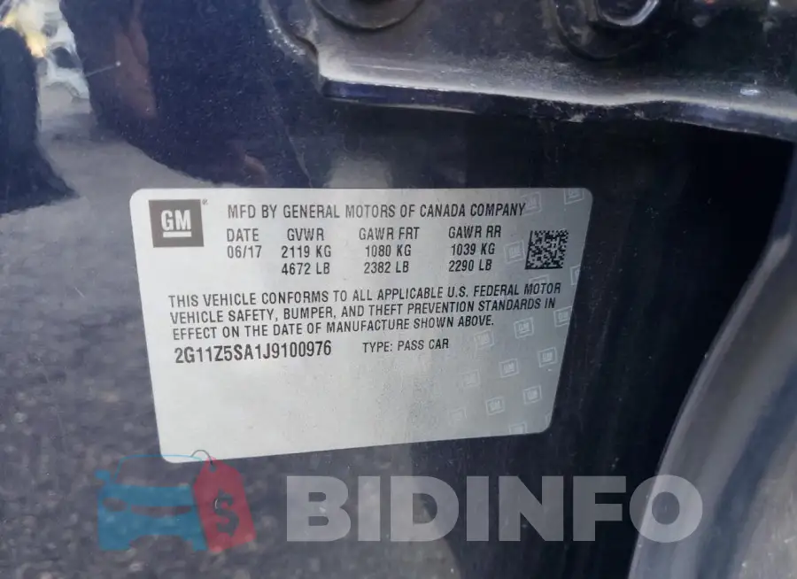 2G11Z5SA1J9100976 Photo# 13