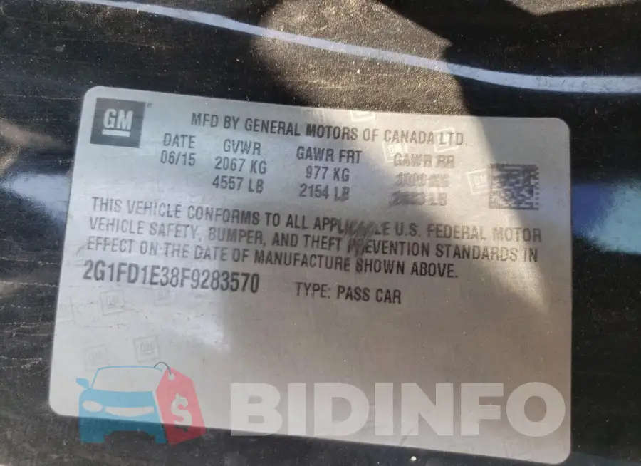 2G1FD1E38F9283570 Photo# 13