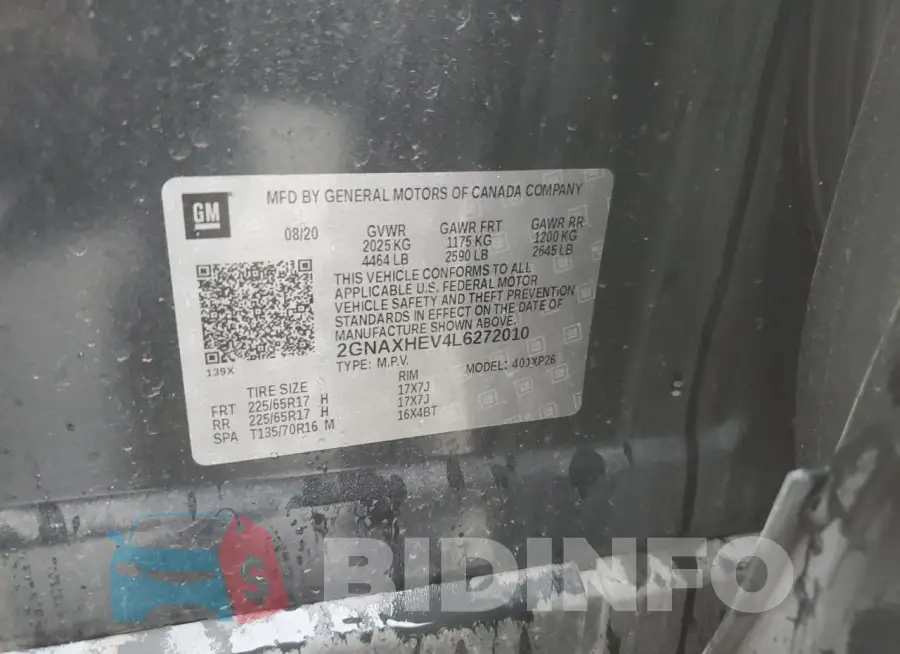 2GNAXHEV4L6272010 Photo# 13