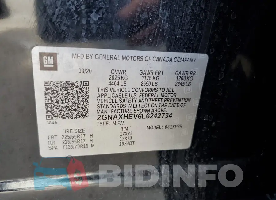2GNAXHEV6L6242734 Photo# 13