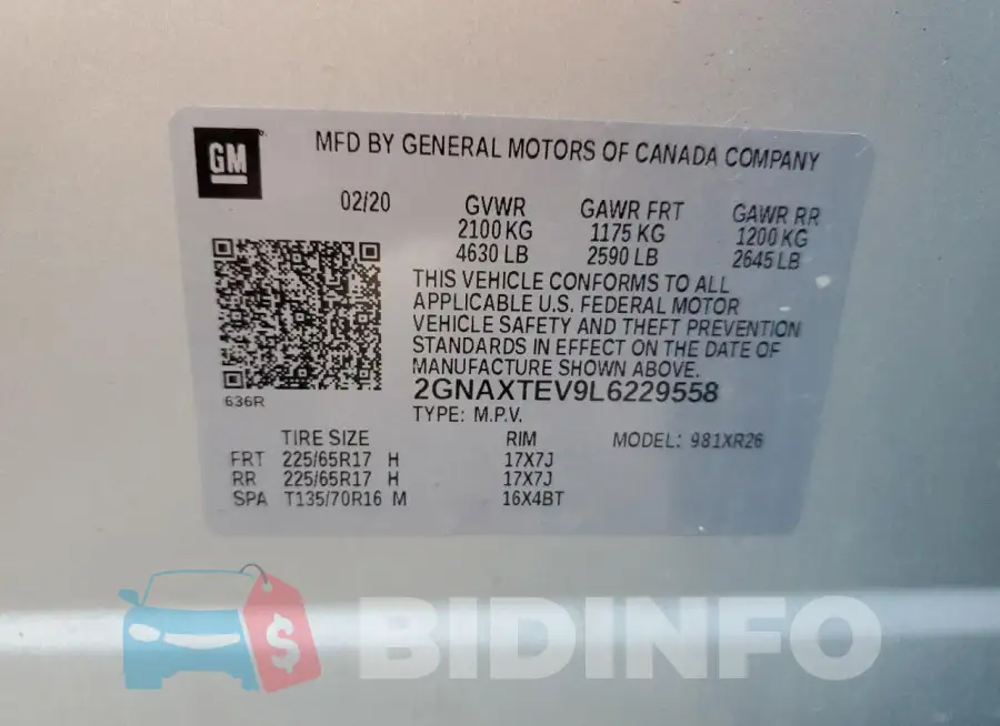 2GNAXTEV9L6229558 Photo# 13