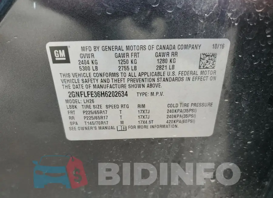 2GNFLFE36H6202634 Photo# 12