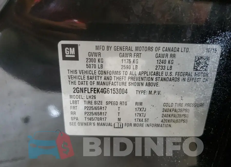 2GNFLFEK4G6153004 Photo# 13