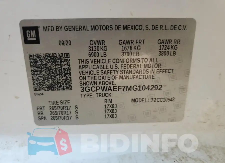 3GCPWAEF7MG104292 Photo# 13