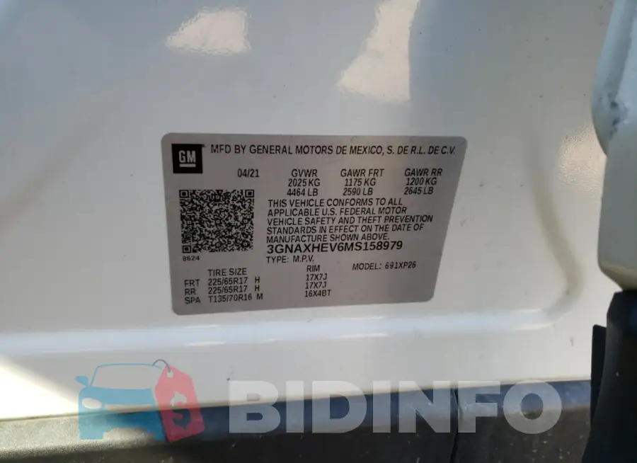 3GNAXHEV6MS158979 Photo# 12