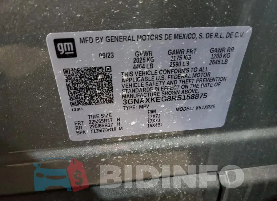 3GNAXKEG8RS158875 Photo# 14
