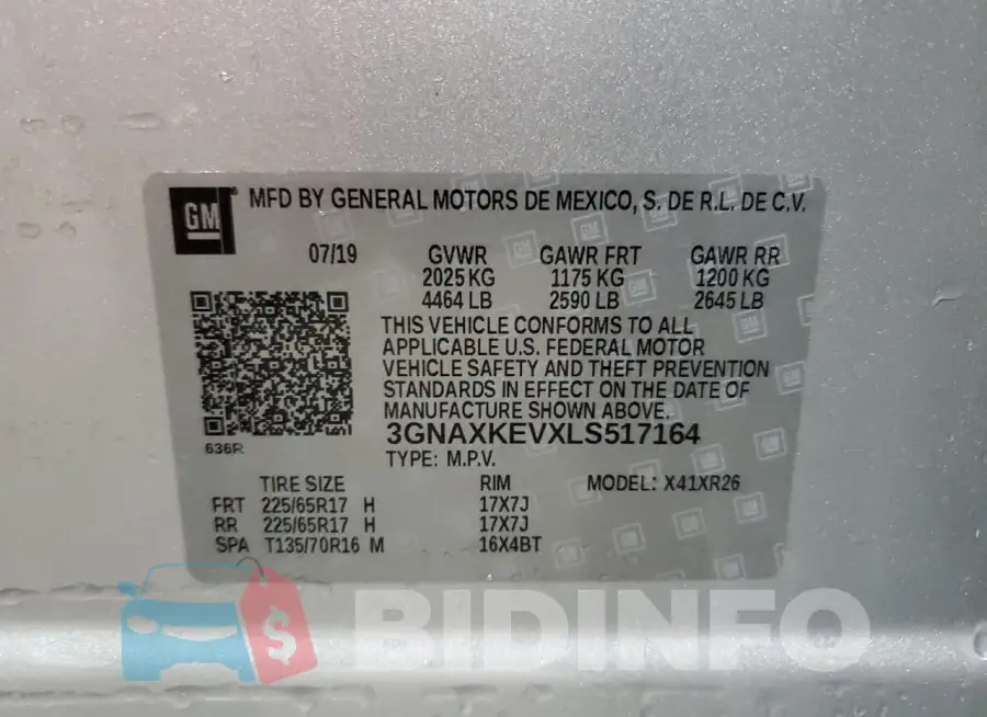 3GNAXKEVXLS517164 Photo# 13