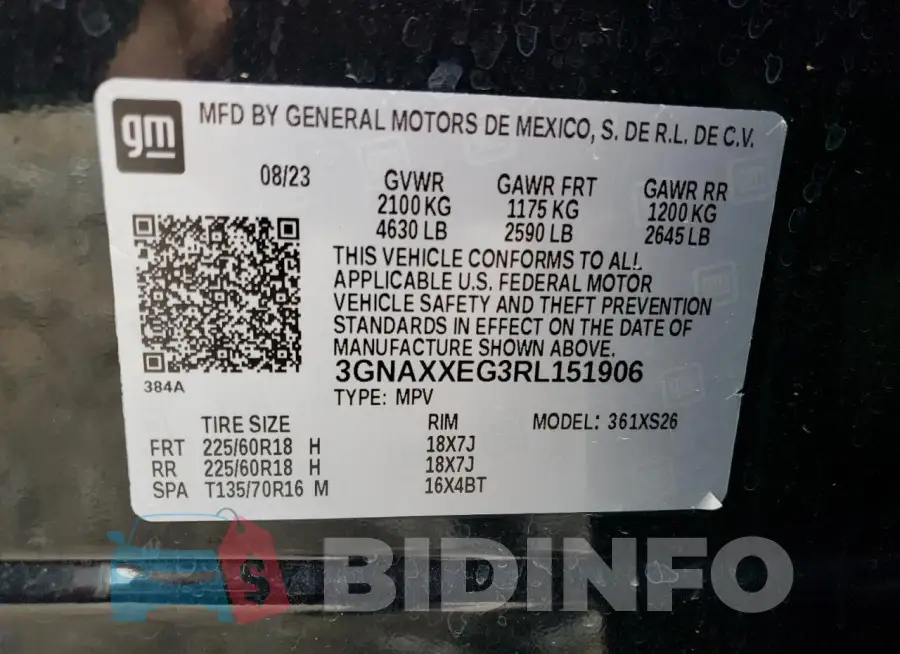 3GNAXXEG3RL151906 Photo# 14