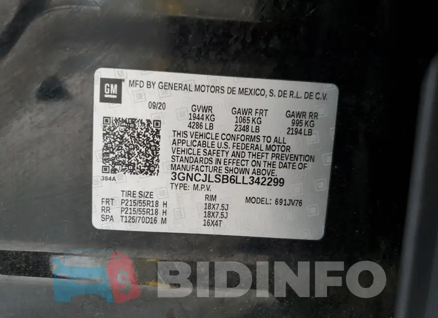 3GNCJLSB6LL342299 Photo# 13