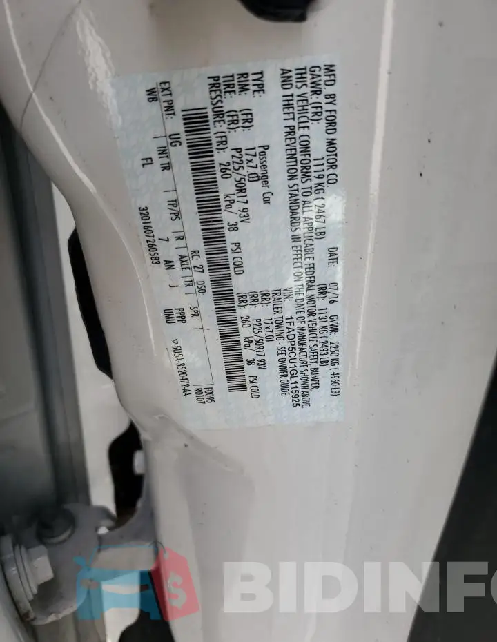 1FADP5CU1GL115925 Photo# 14