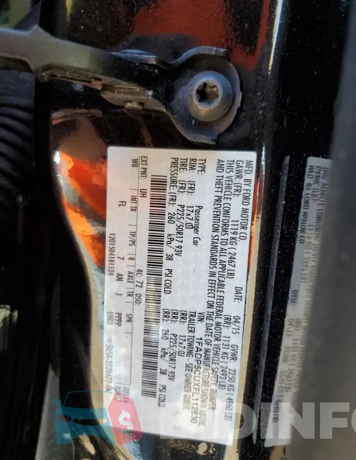 1FADP5CUXFL112830 Photo# 12