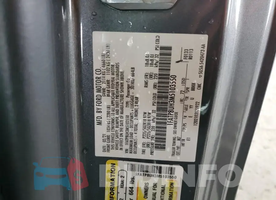 1FATP8UH3M5103550 Photo# 12