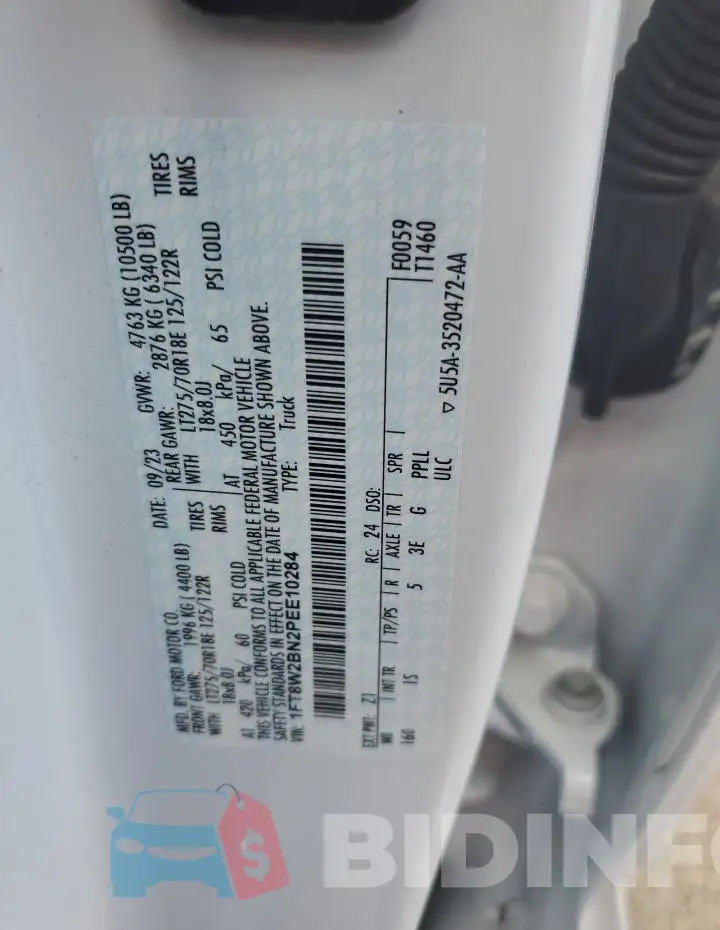 1FT8W2BN2PEE10284 Photo# 12
