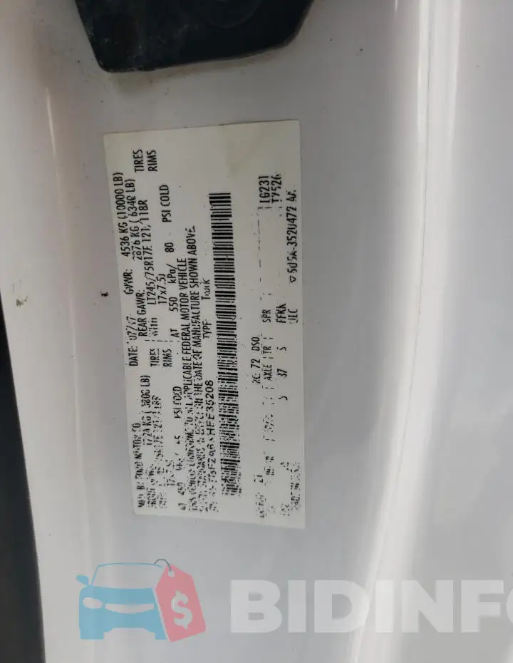 1FTBF2A6XHEE35208 Photo# 12